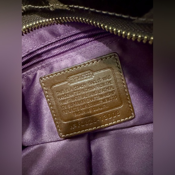 Coach Carly Soho Shoulder Bag in Chocolate Brown Signature Monogram EUC - Picture 10 of 11